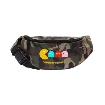 Pacman waka waka waka, Unisex waist bag (banana) in Jungle camouflage color with 2 pockets