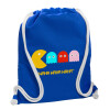 Backpack pouch GYMBAG Blue, with pocket (40x48cm) & thick cords