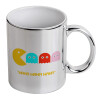 Mug ceramic, silver mirror, 330ml