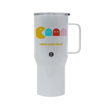 Pacman waka waka waka, Tumbler με καπάκι, διπλού τοιχώματος (θερμό) 750L