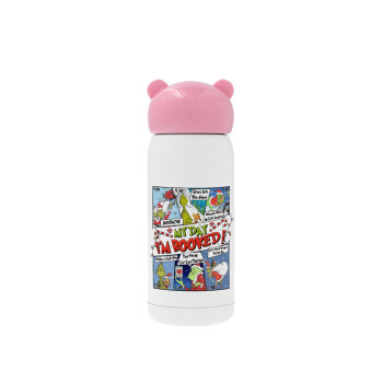 My Day Grinch, Pink stainless steel thermal flask, 320ml