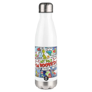 My Day Grinch, Metal mug thermos White (Stainless steel), double wall, 500ml