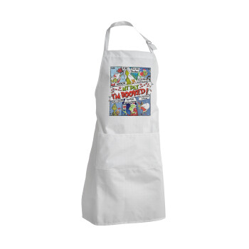 My Day Grinch, Adult Chef Apron (with sliders and 2 pockets)