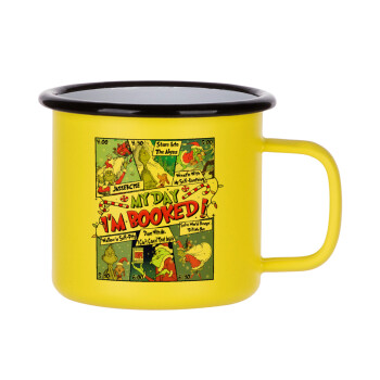 My Day Grinch, Metallic enamel MATT Yellow cup 360ml