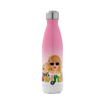 Little Swiftie, Metal mug thermos Pink/White (Stainless steel), double wall, 500ml