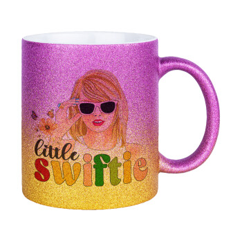 Little Swiftie, Κούπα Χρυσή/Ροζ Glitter, κεραμική, 330ml