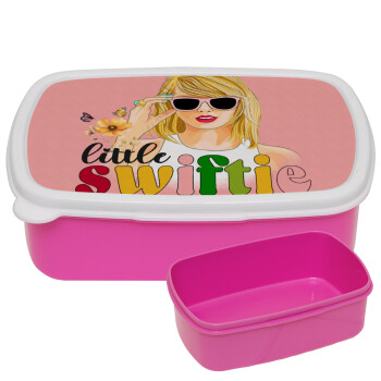 Little Swiftie, ΡΟΖ παιδικό δοχείο φαγητού (lunchbox) πλαστικό (BPA-FREE) Lunch Βox M18 x Π13 x Υ6cm