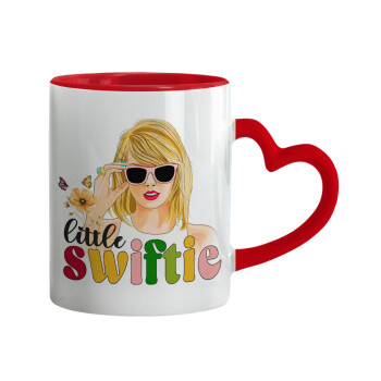 Little Swiftie, Mug heart red handle, ceramic, 330ml