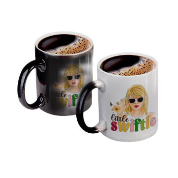 Little Swiftie, Color changing magic Mug, ceramic, 330ml when adding hot liquid inside, the black colour desappears (1 pcs)