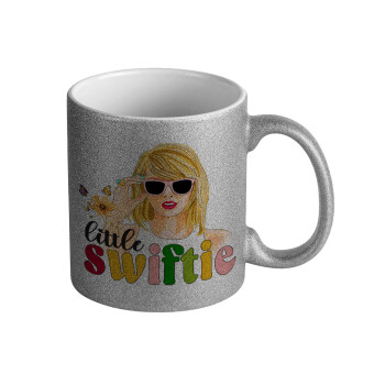 Little Swiftie, Κούπα Ασημένια Glitter που γυαλίζει, κεραμική, 330ml