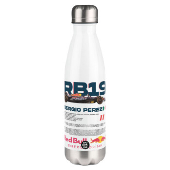 Redbull Sergio Perezi, Metal mug thermos White (Stainless steel), double wall, 500ml