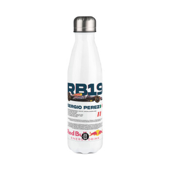 Redbull Sergio Perezi, Metal mug thermos White (Stainless steel), double wall, 500ml