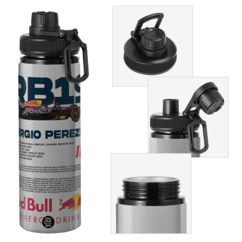 Redbull Sergio Perezi, Metallic water bottle with safety cap, 850ml aluminum