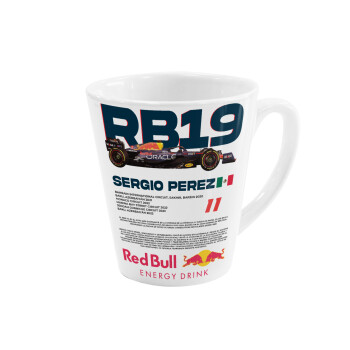 Redbull Sergio Perezi, Κούπα κωνική Latte Λευκή, κεραμική, 300ml