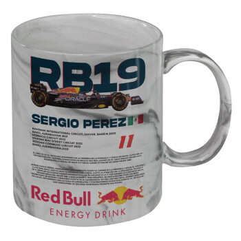 Redbull Sergio Perezi, Κούπα κεραμική, marble style (μάρμαρο), 330ml