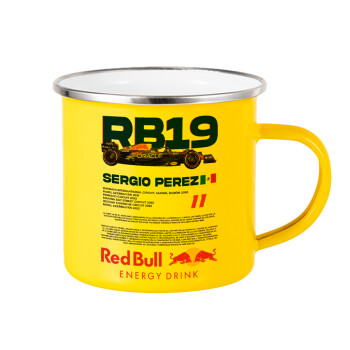 Redbull Sergio Perezi, Κούπα Μεταλλική εμαγιέ Κίτρινη 360ml