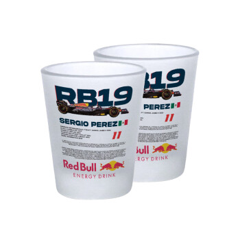 Redbull Sergio Perezi, Σφηνοπότηρα γυάλινα 45ml του πάγου (2 τεμάχια)