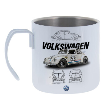 Volkswagen Beetle, Mug Stainless steel double wall 400ml