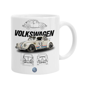 Volkswagen Beetle, Ceramic coffee mug, 330ml