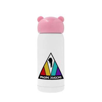 Imagine Dragons, Pink stainless steel thermal flask, 320ml