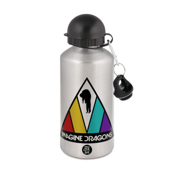 Imagine Dragons, Metallic water jug, Silver, aluminum 500ml