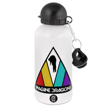 Imagine Dragons, Metal water bottle, White, aluminum 500ml