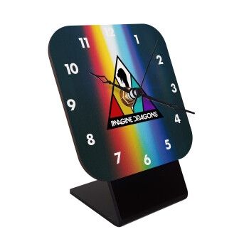 Imagine Dragons, Quartz Wooden table clock with hands (10cm)