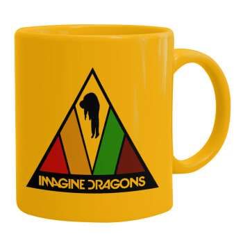 Imagine Dragons, Κούπα, κεραμική κίτρινη, 330ml