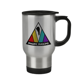 Imagine Dragons, Stainless steel travel mug with lid, double wall 450ml