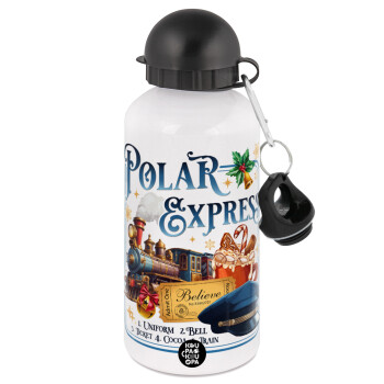 The Polar Express, Metal water bottle, White, aluminum 500ml