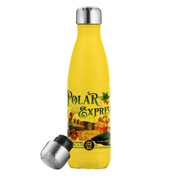 The Polar Express, Yellow Stainless Steel Metallic Thermos, double-walled, 500ml