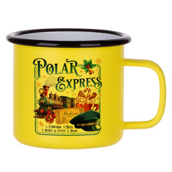 The Polar Express, Κούπα Μεταλλική εμαγιέ ΜΑΤ Κίτρινη 360ml