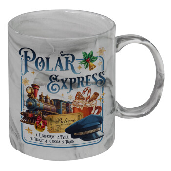 The Polar Express, Mug ceramic marble style, 330ml