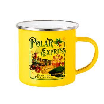 The Polar Express, Κούπα Μεταλλική εμαγιέ Κίτρινη 360ml