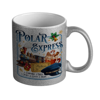 The Polar Express, Κούπα Ασημένια Glitter που γυαλίζει, κεραμική, 330ml