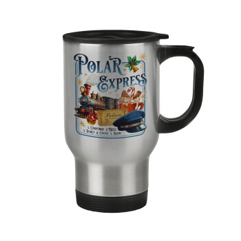 The Polar Express, Stainless steel travel mug with lid, double wall 450ml