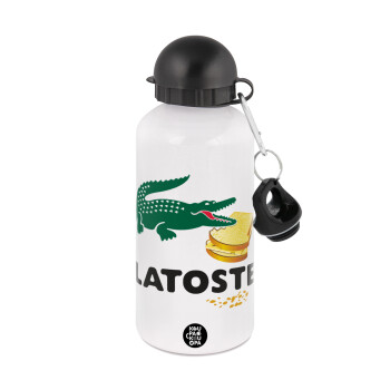 Latoste, Metal water bottle, White, aluminum 500ml