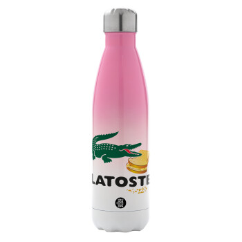 Latoste, Metal mug thermos Pink/White (Stainless steel), double wall, 500ml