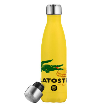 Latoste, Yellow Stainless Steel Metallic Thermos, double-walled, 500ml