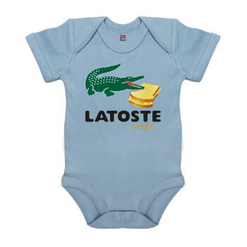 Latoste, Βρεφικό φορμάκι μωρού, 0-18 μηνών, Μπλε, 100% Organic Cotton, κοντομάνικο