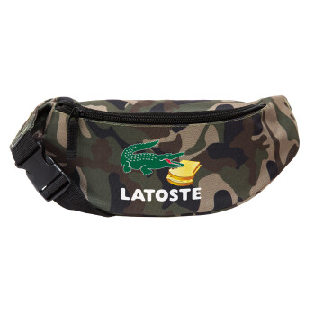 Latoste, Unisex τσαντάκι μέσης (μπανάνα) χρώματος παραλλαγή Jungle με 2 τσέπες