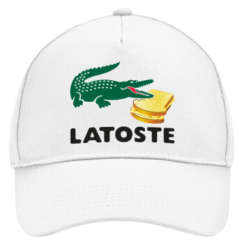 Latoste, Adult Baseball Cap, Drill, White (100% COTTON, ADULT, UNISEX, ONE SIZE)