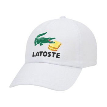 Latoste, Καπέλο Ενηλίκων Baseball Λευκό 5-φύλλο (POLYESTER, ΕΝΗΛΙΚΩΝ, UNISEX, ONE SIZE)