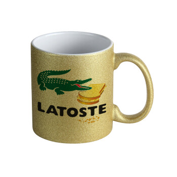 Latoste, Κούπα Χρυσή Glitter που γυαλίζει, κεραμική, 330ml