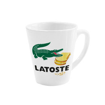 Latoste, Κούπα κωνική Latte Λευκή, κεραμική, 300ml