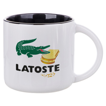 Latoste, Κούπα κεραμική 400ml Λευκή/Μαύρη