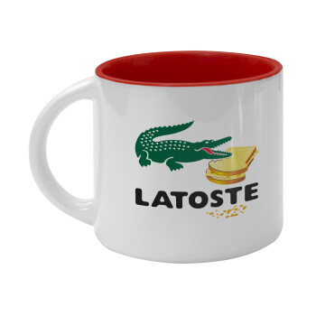 Latoste, Κούπα κεραμική 400ml Λευκή/Κόκκινη