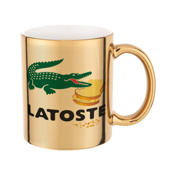 Latoste, Mug ceramic, gold mirror, 330ml