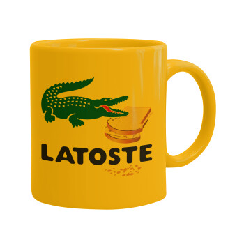 Latoste, Ceramic coffee mug yellow, 330ml