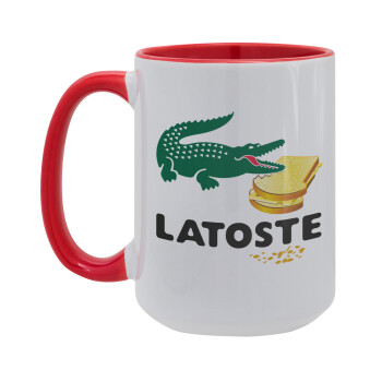 Latoste, Κούπα Mega 15oz, κεραμική Κόκκινη, 450ml